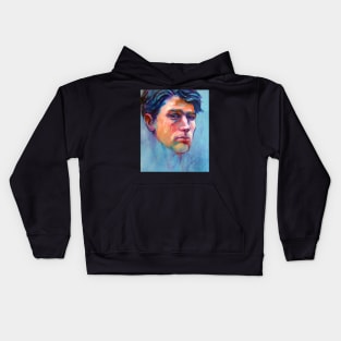 Portrait of Ben, oil painting on stretched canvas Kids Hoodie